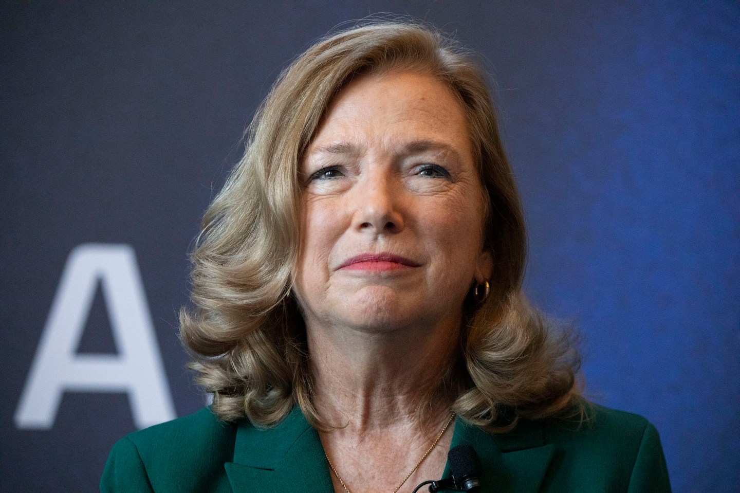 Photo: DETROIT, MICHIGAN - SEPTEMBER 30: Barbara Humpton, President and CEO of Siemens, speaks at a Ford Pro Accelerate event on September 30, 2025 in Detroit, Michigan. The event is Ford's inaugural forum bringing together business leaders and government officials to discuss the Essential Economy, the three million businesses and critical industries that power the US economy. (Photo by Bill Pugliano/Getty Images)