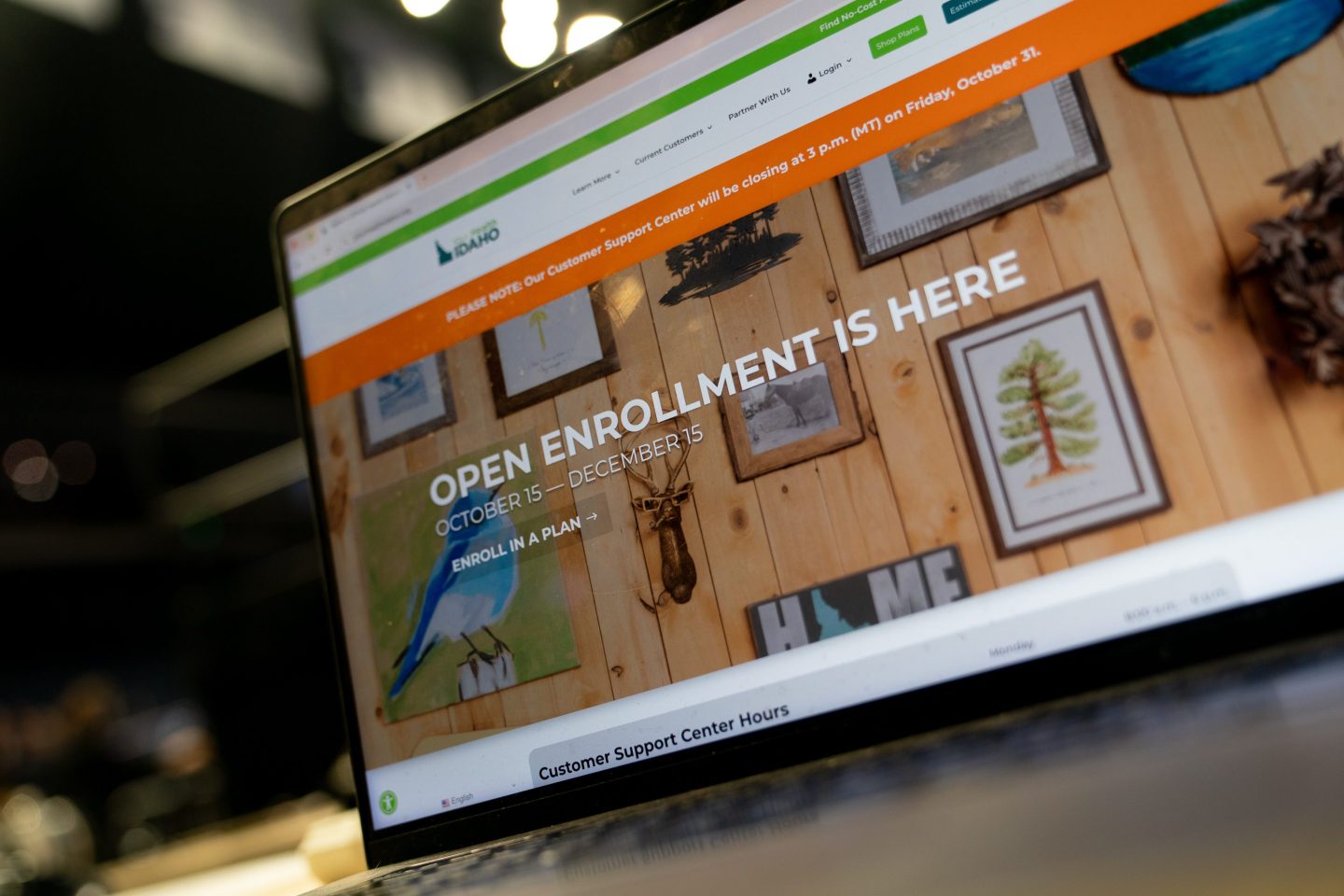 The healthcare.gov website on Nov. 1, 2025.