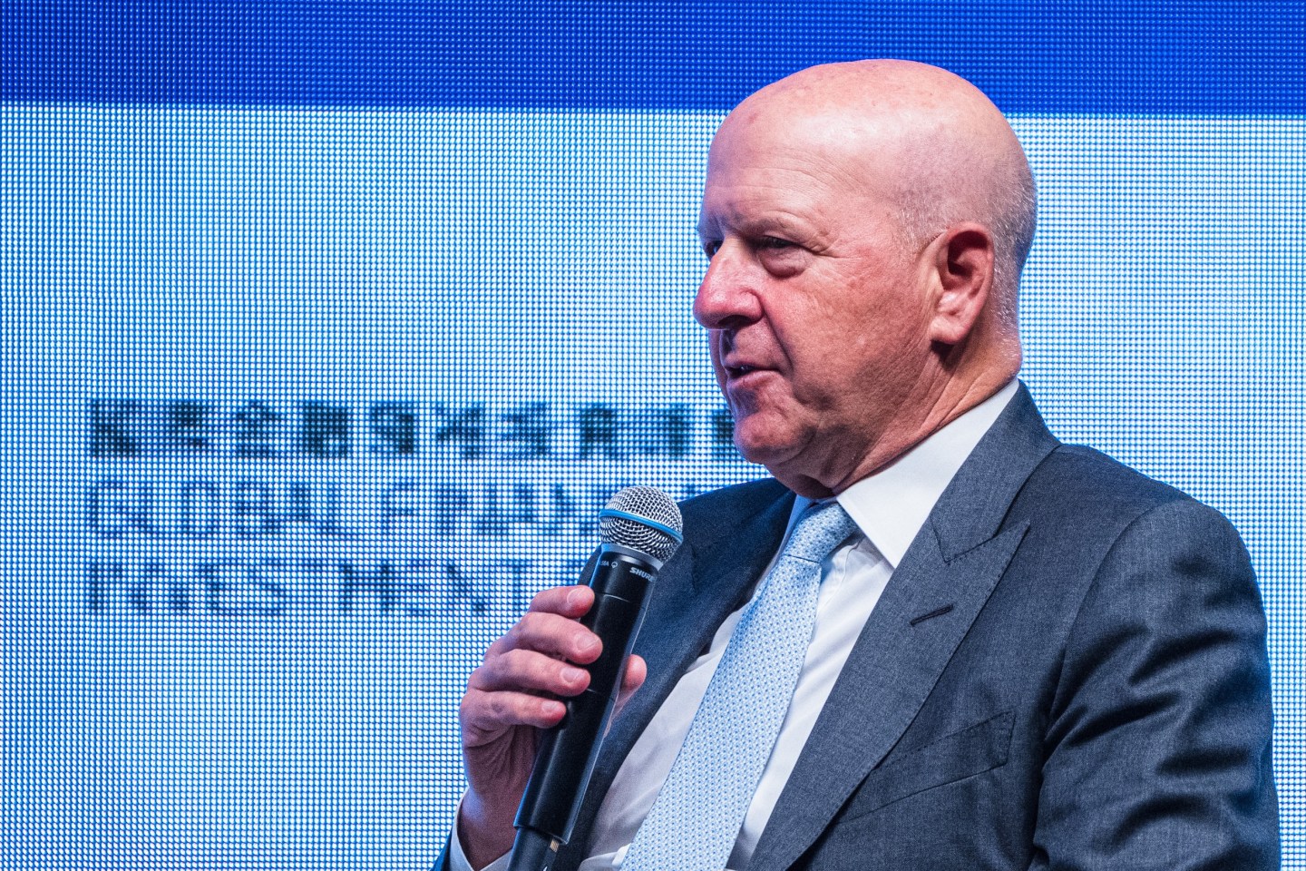David Solomon, chief executive officer of Goldman Sachs, at the Global Financial Leaders' Investment Summit in Hong Kong, China, on Tuesday, Nov. 4, 2025.