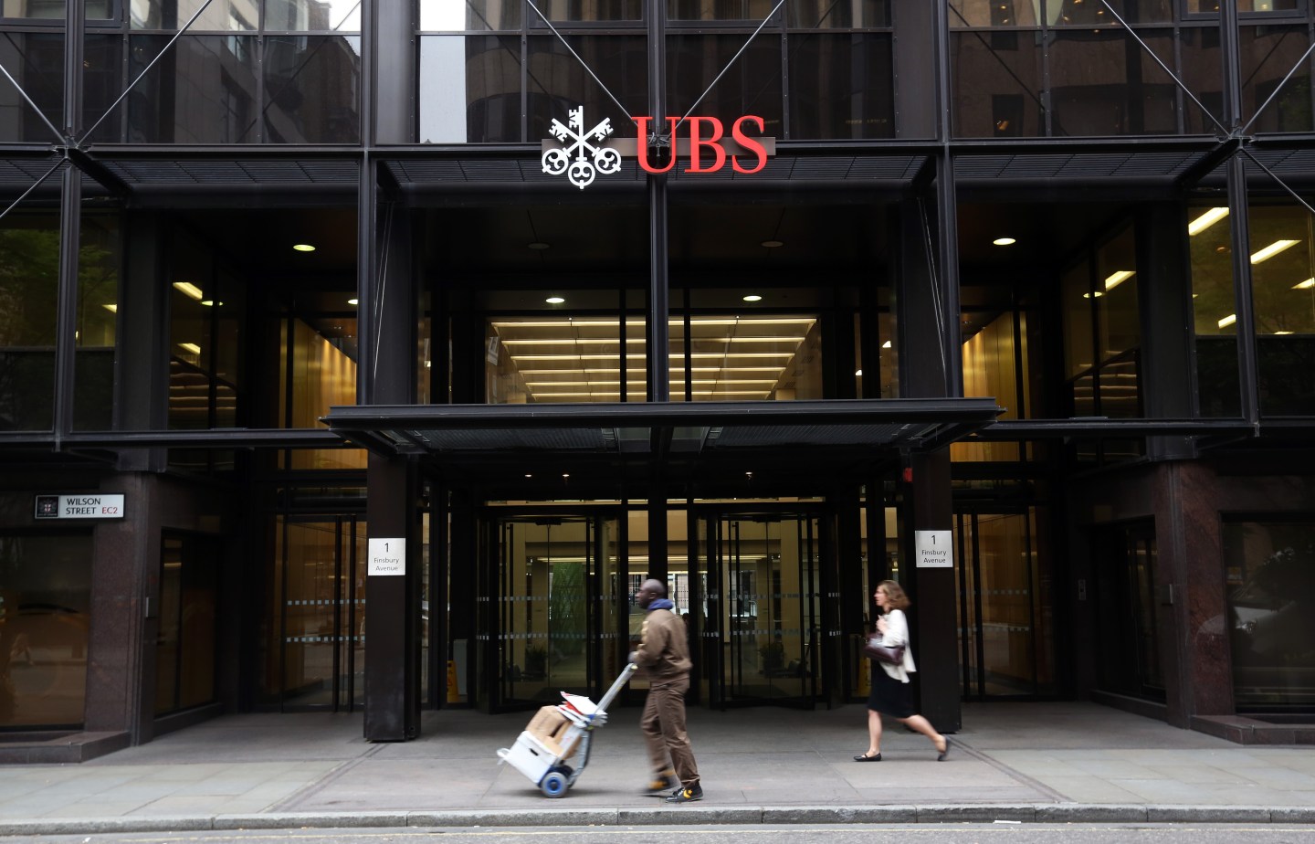 Outside of UBS Group's London Offices