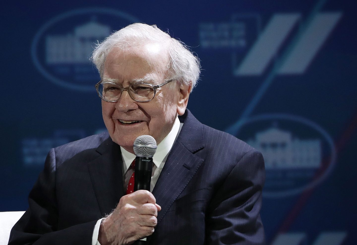 Warren Buffett participates in a discussion during the White House Summit on the United State Of Women June 14, 2016 in Washington, DC.