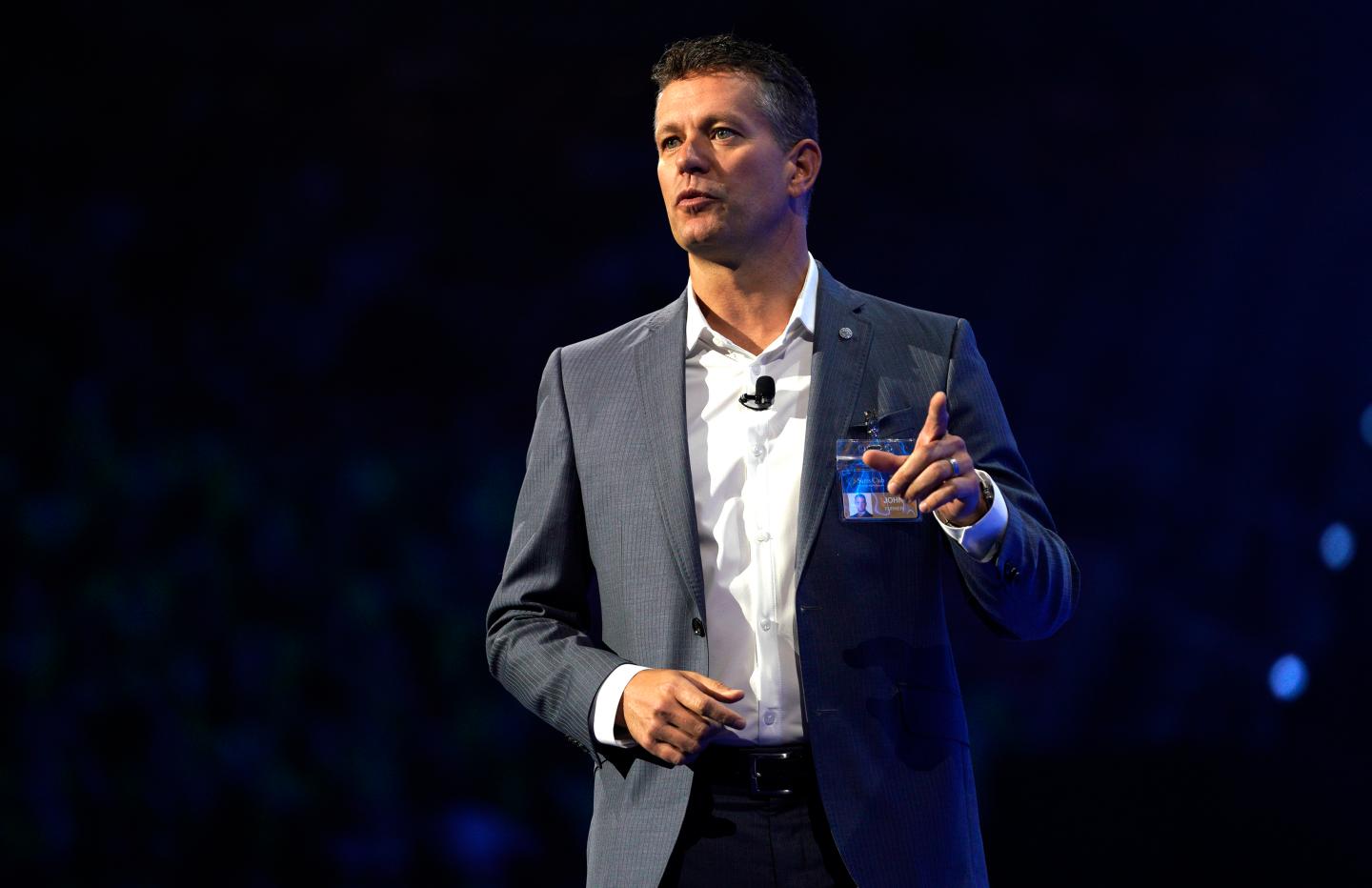 John Furner, CEO of Sam's Club speaks during the annual Walmart shareholders meeting event on June 1, 2018 in Fayetteville, Arkansas.