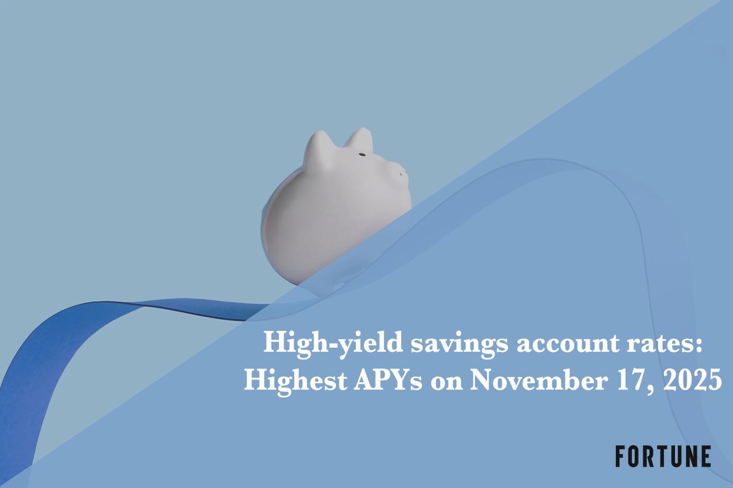 You can earn up to 5.00% APY in a high-yield savings account on Nov. 17, 2025