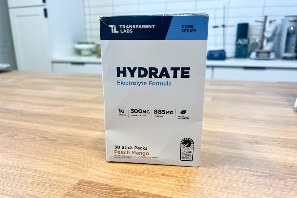Transparent Labs Hydrate as best electrolyte powder