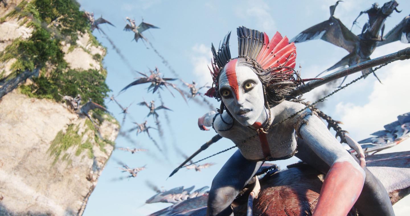 A scene from "Avatar: Fire and Ash."