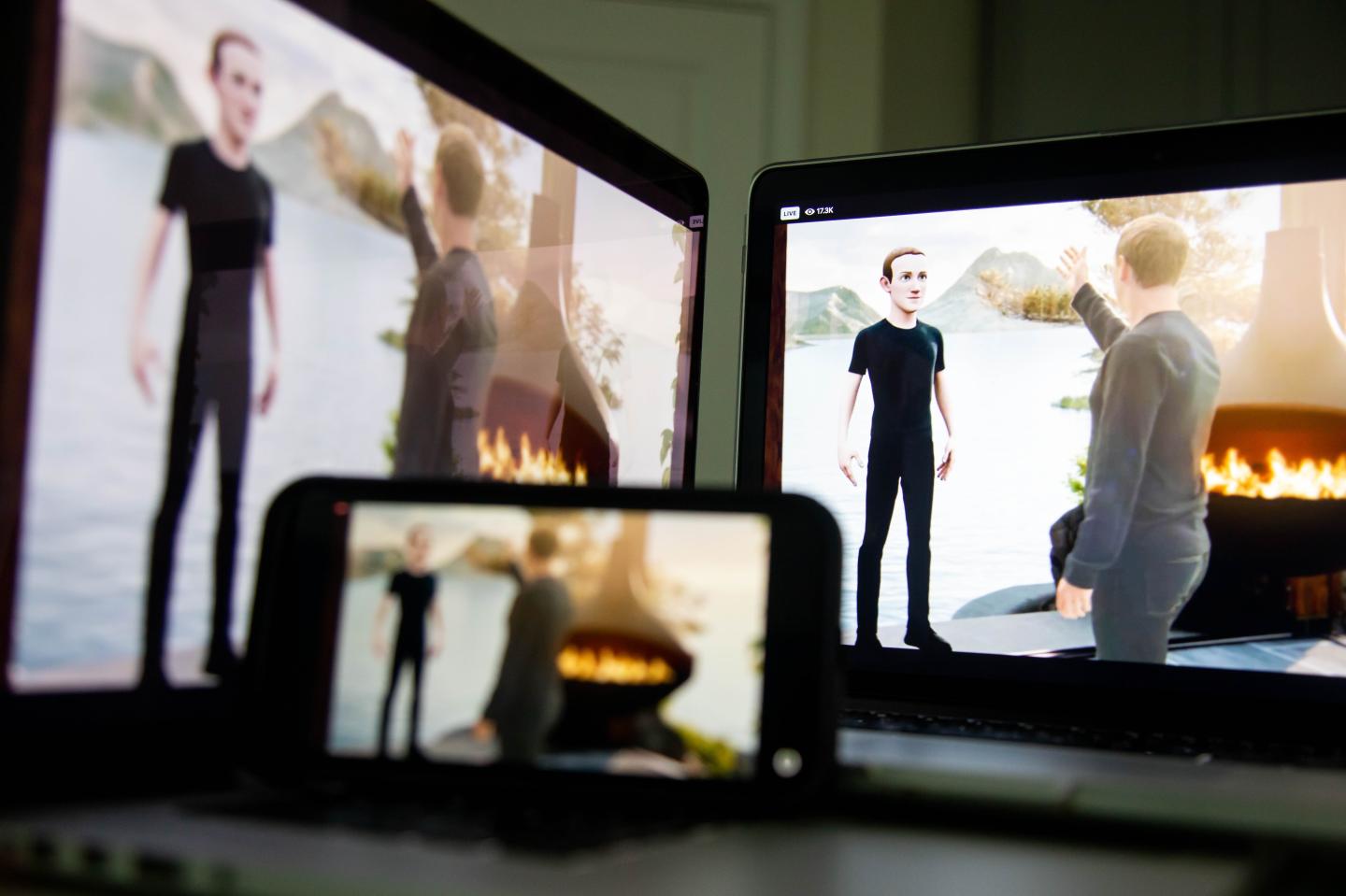 Facebook CEO Mark Zuckerberg adjusts an avatar of himself during a company event in New York City on Thursday, Oct. 28, 2021. (Photo: Michael Nagle/Bloomberg/Getty Images)