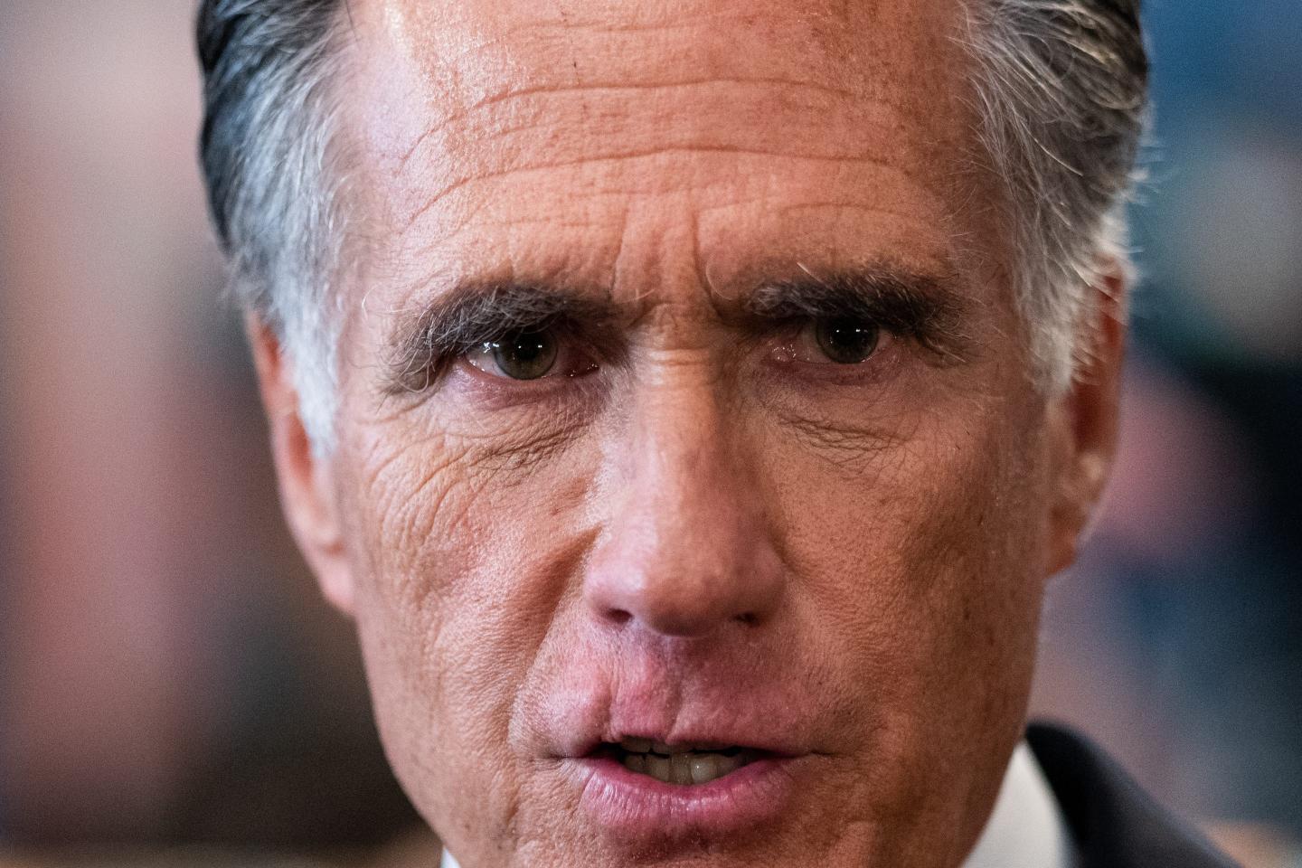 A close-up of Mitt Romney