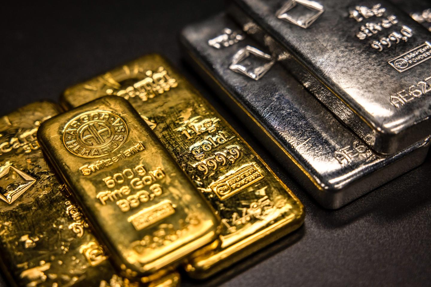 gold, silver