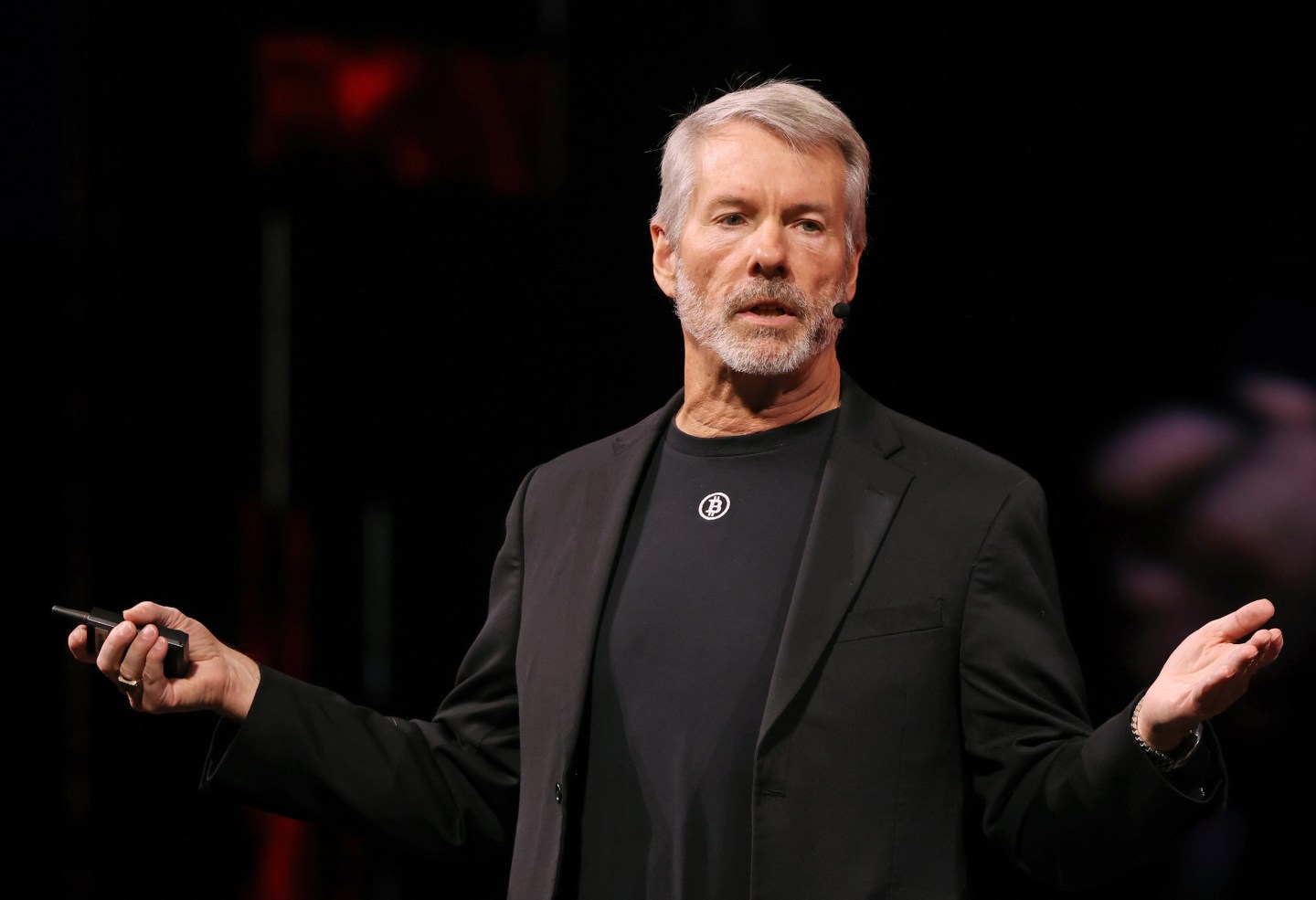 Michael Saylor, co-founder and executive chairman of Strategy Inc.at the Bitcoin 2025 conference in Las Vegas on May 29, 2025.