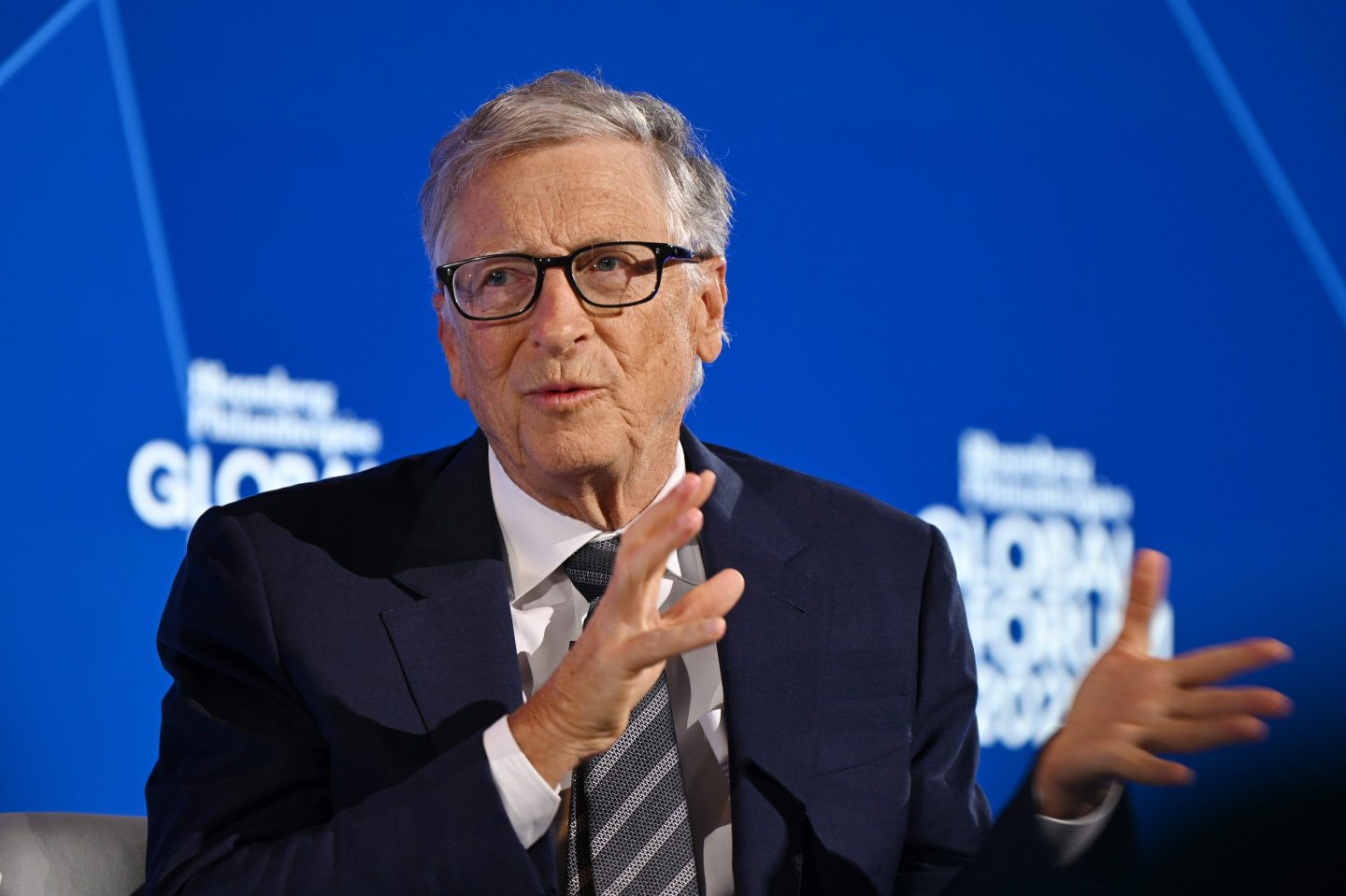 Bill Gates gestures