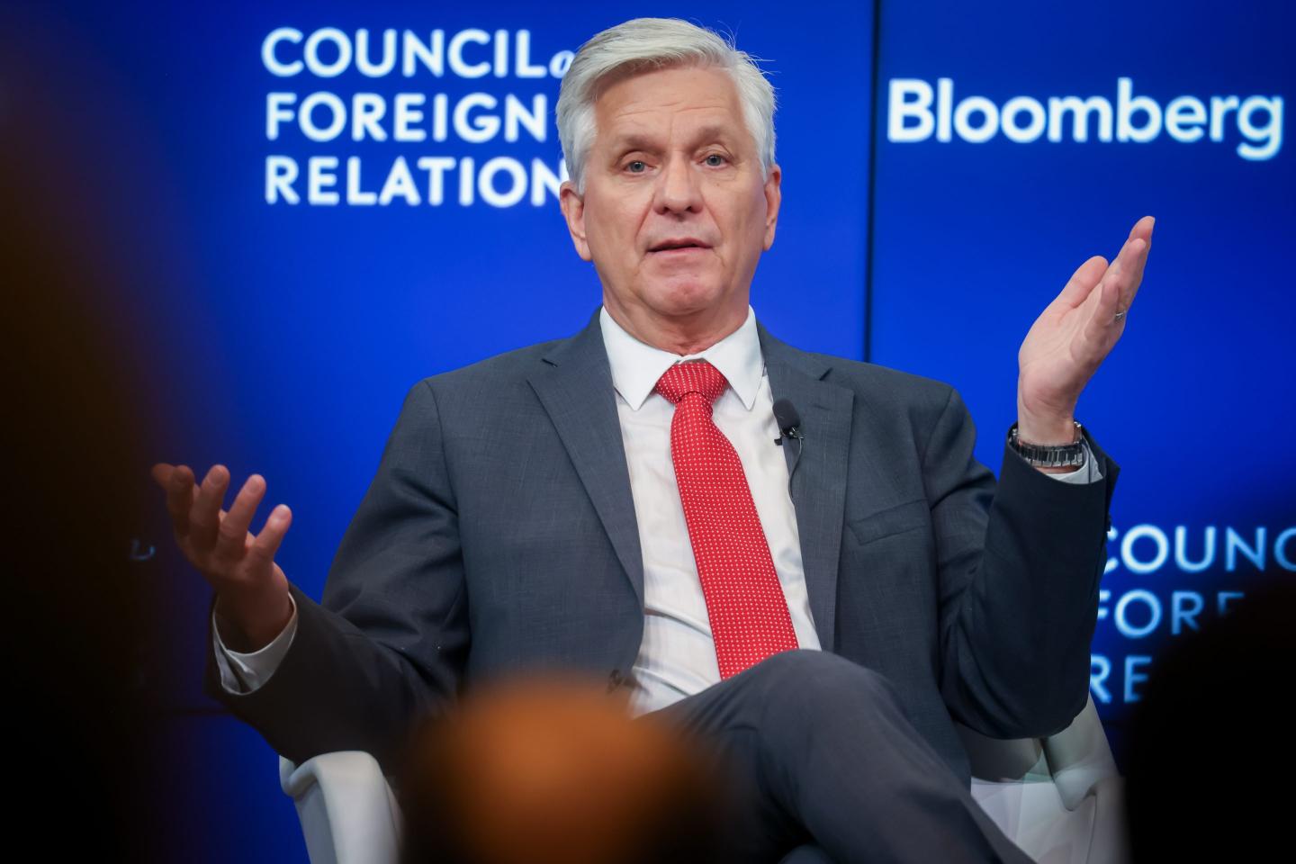 Christopher Waller, governor of the US Federal Reserve, speaks during the C. Peter McColough Series on International Economics at the Council on Foreign Relations in New York on Oct. 16, 2025.