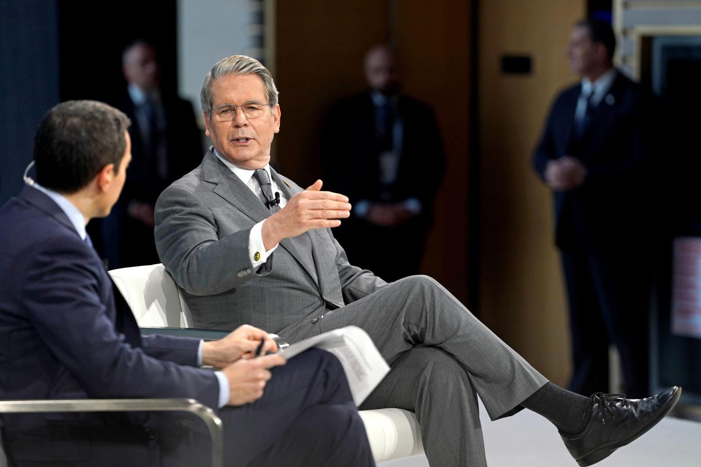 Scott Bessent speaks with Andrew Ross Roskin at Dealbook Summit