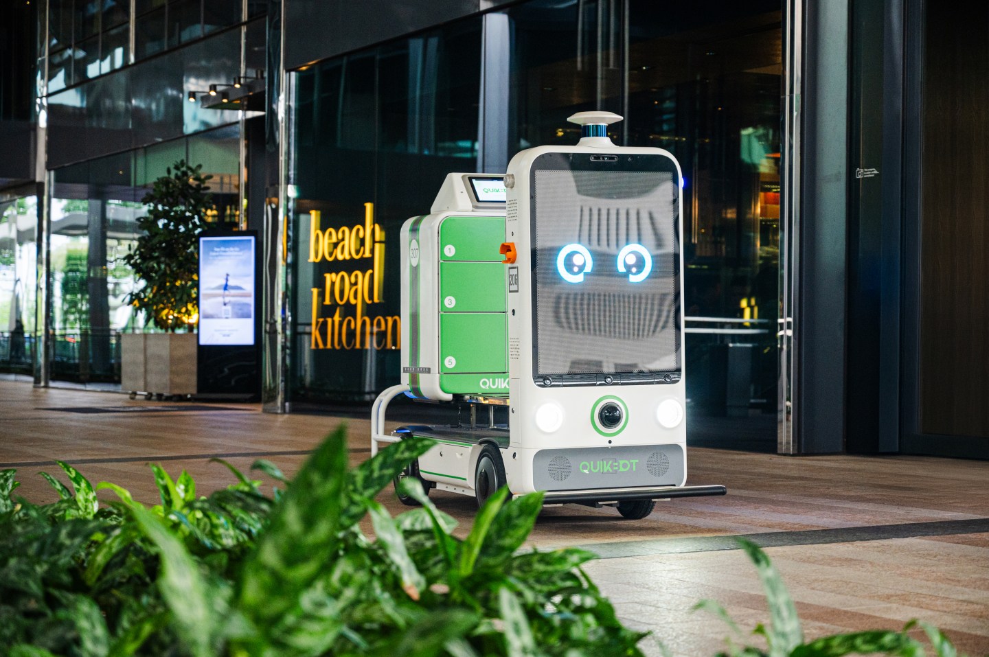 A creation of Singapore-based AI logistics firm QuikBot Technologies, these robots automate last-mile delivery, allowing packages to be delivered right to one’s doorstep.