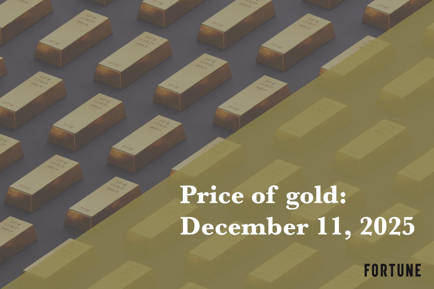 Current price of gold as of December 11, 2025