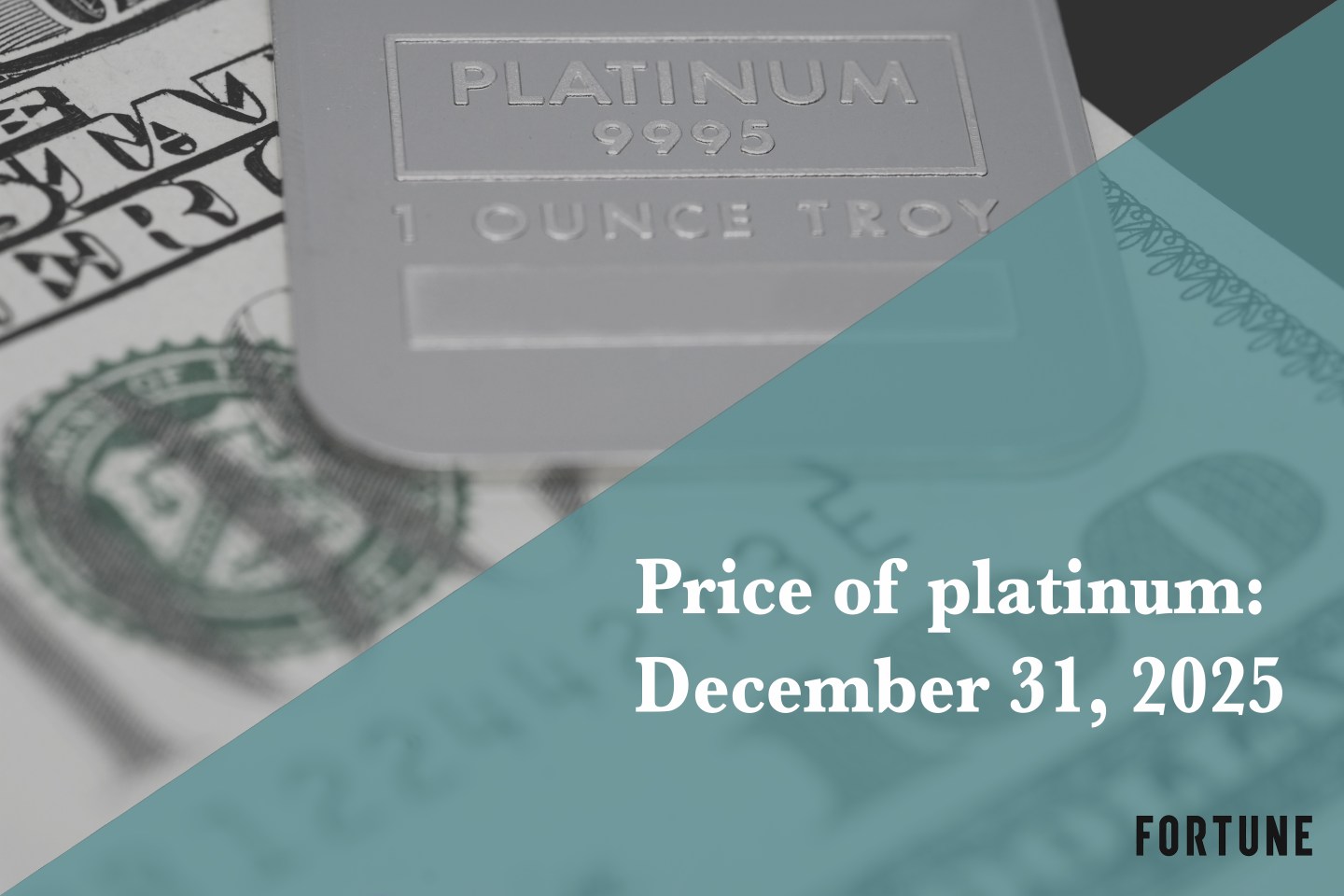 Price of platinum for December 31, 2025