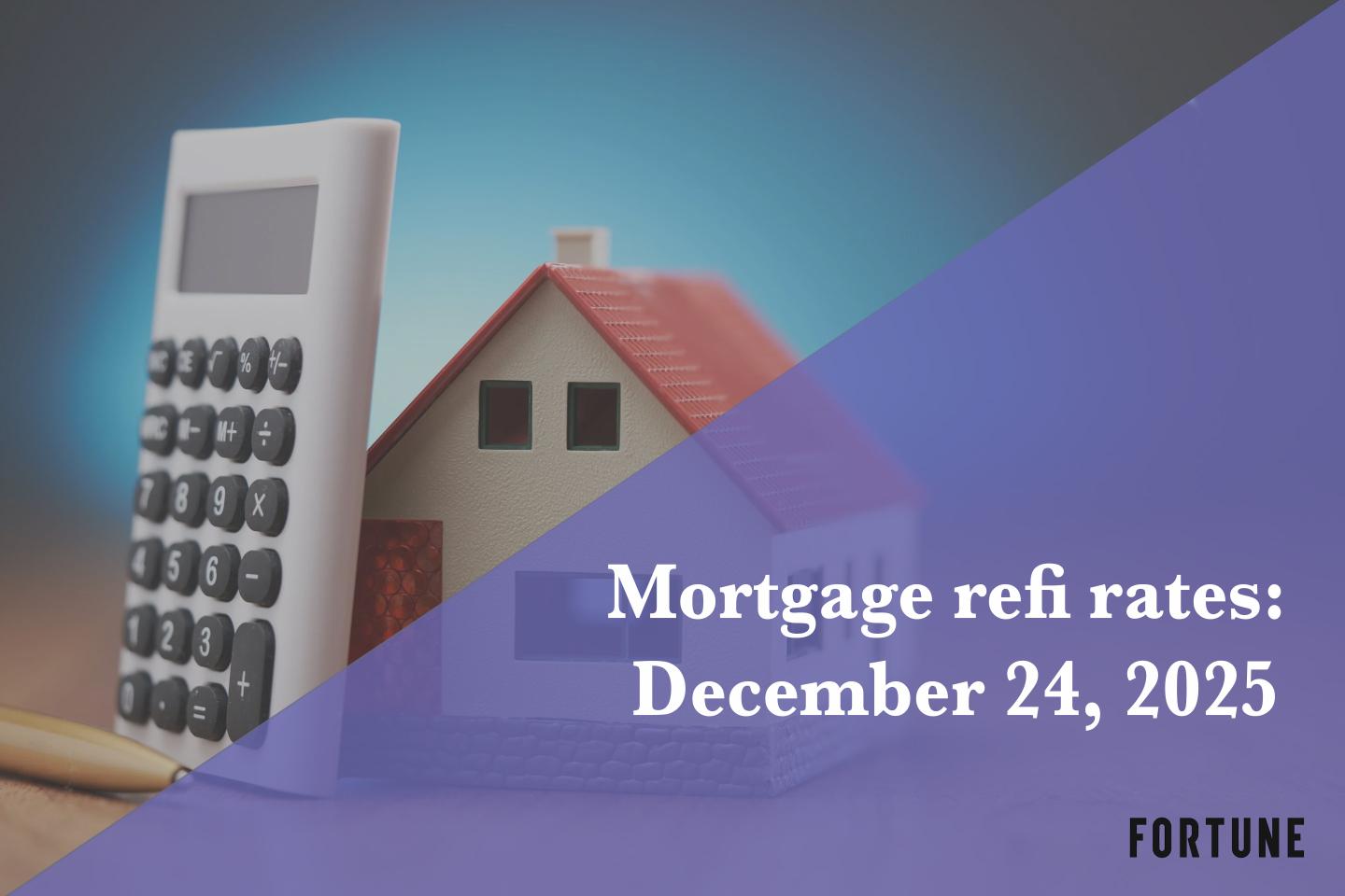 Current refi mortgage rates report for Dec. 24, 2025