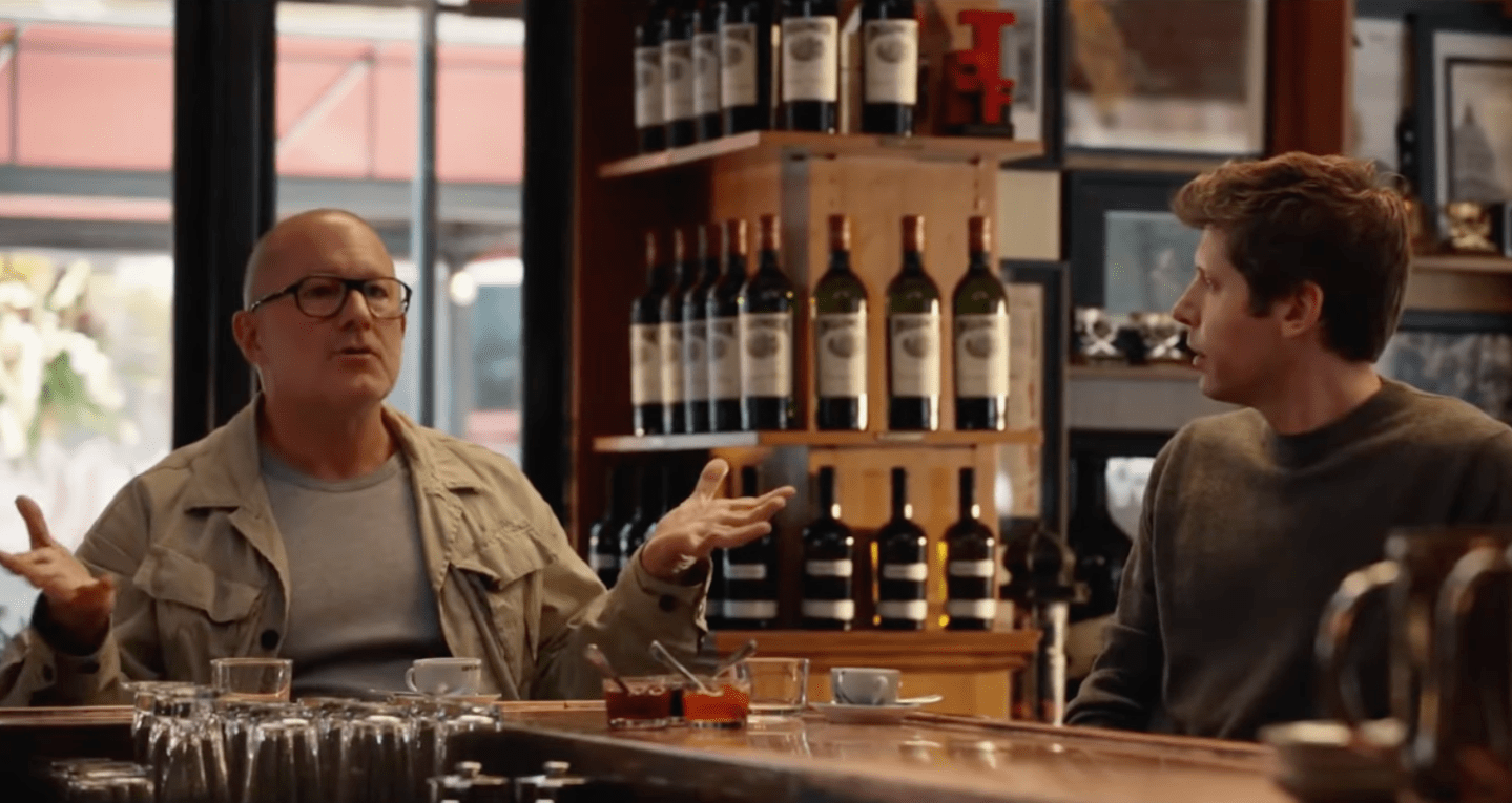 Photos of Jony Ive (left) and Sam Altman