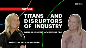 Accenture CEO Julie Sweet says Fortune 500s can survive AI—but they have to be willing to reinvent t ...