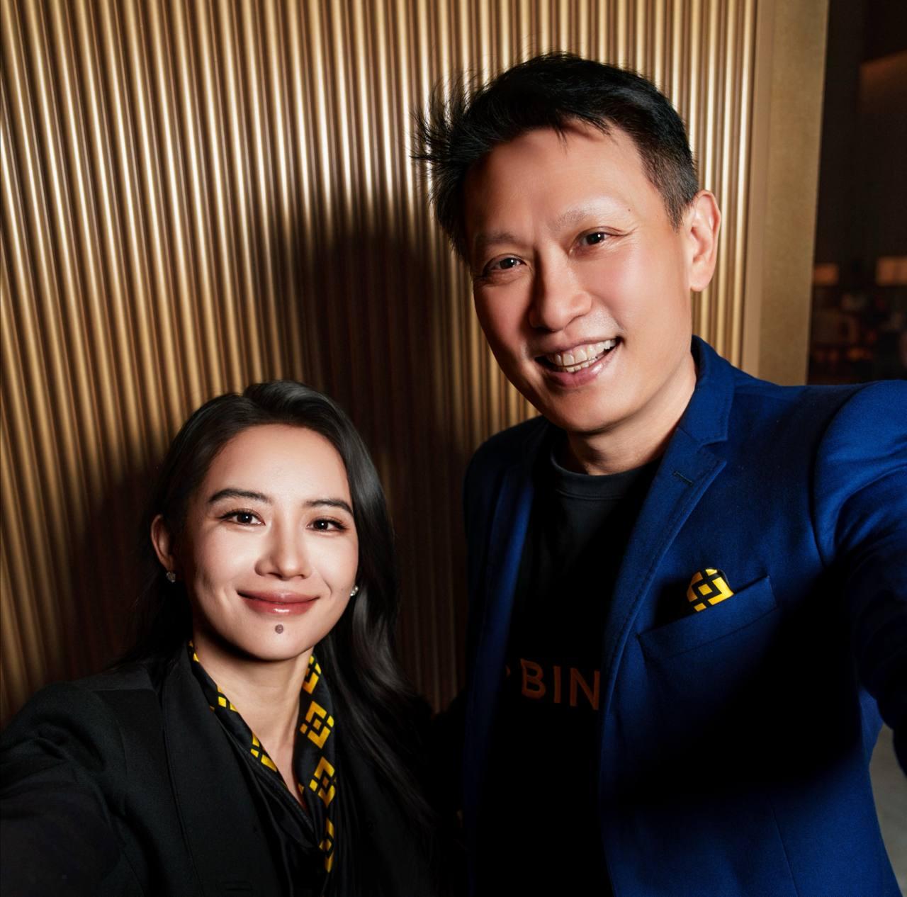 Binance co-CEOs Yi He (left) and Richard Teng