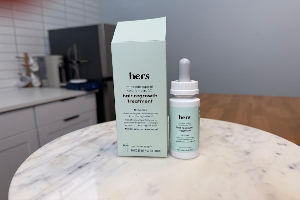 Hers minoxidil as best hair loss treatment.