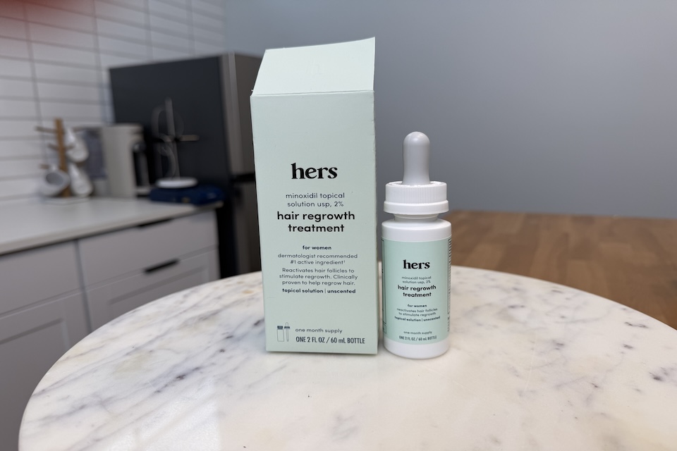 Hers minoxidil as best hair loss treatment.