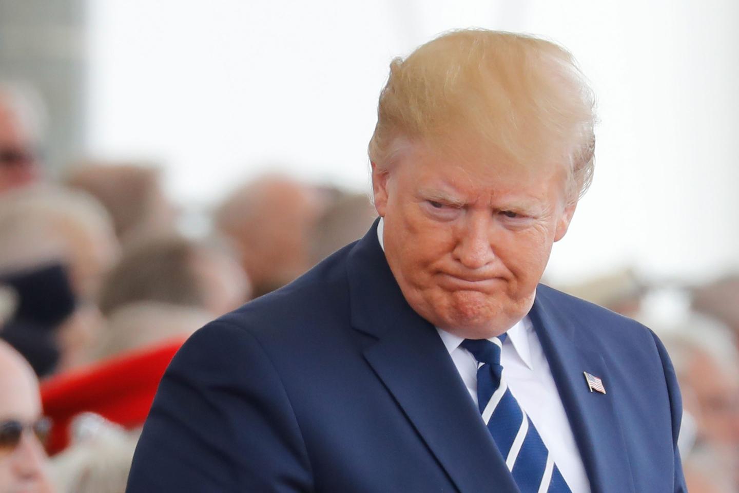 Donald Trump with a frown.