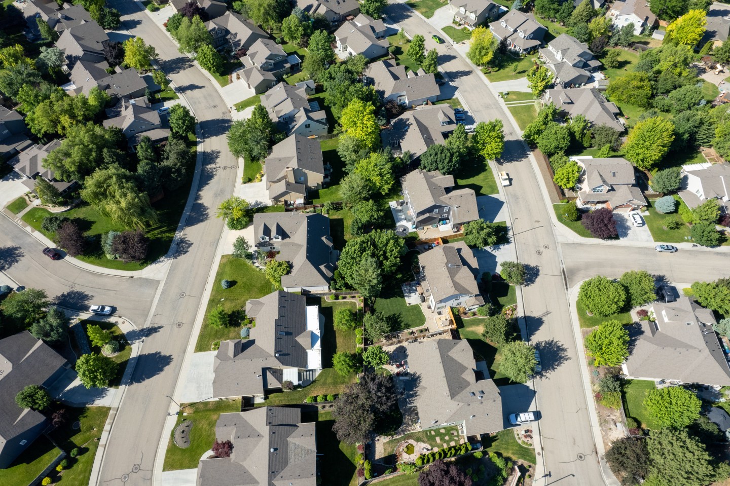 Overhead view of Boise, Idaho