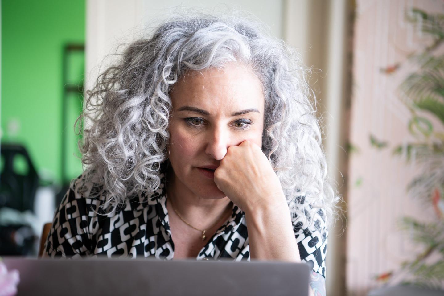 Worried baby boomer worker