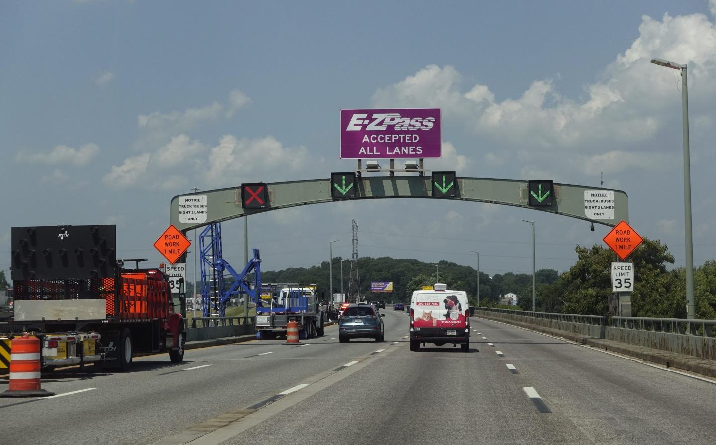 a highway toll station