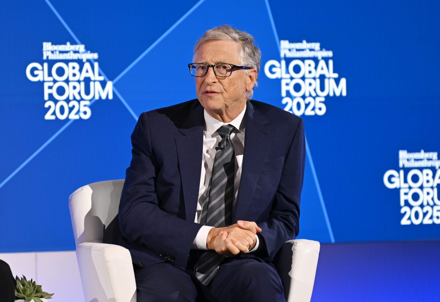 Bill Gates speaks onstage at the Bloomberg Philanthropies Global Forum 2025 at The Plaza Hotel on September 24, 2025 in New York City.