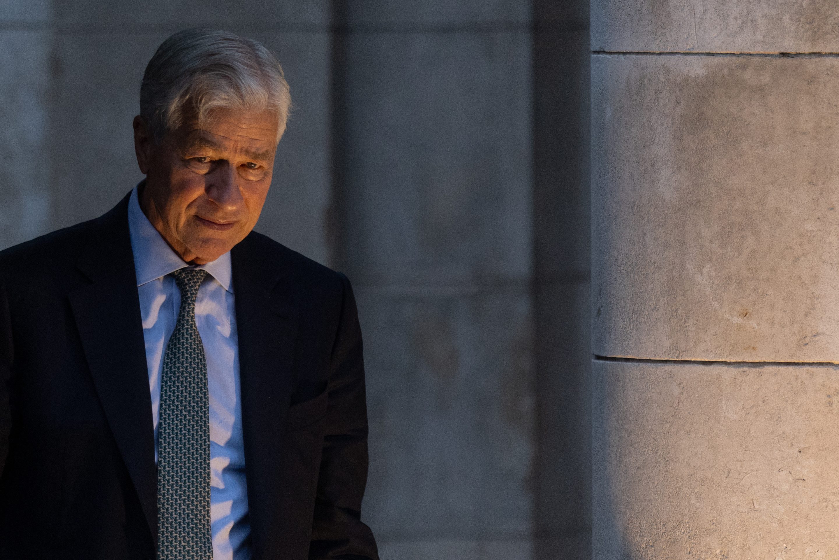 Jamie Dimon, chief executive officer of JPMorgan Chase, at the National Museum of Decorative Art in Buenos Aires, Argentina, on Friday, Oct. 24, 2025. 