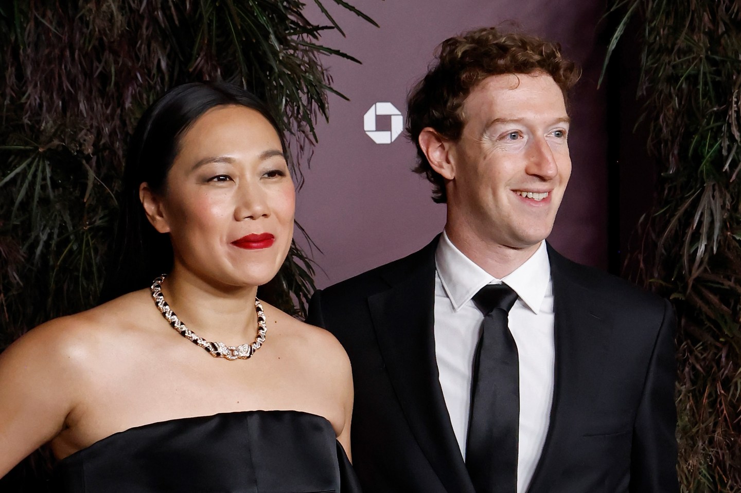 NEW YORK, NEW YORK - OCTOBER 29: Priscilla Chan and Mark Zuckerberg attend the 2025 WSJ Magazine Innovator Awards at MOMA on October 29, 2025 in New York City.  (Photo by Taylor Hill/Getty Images)