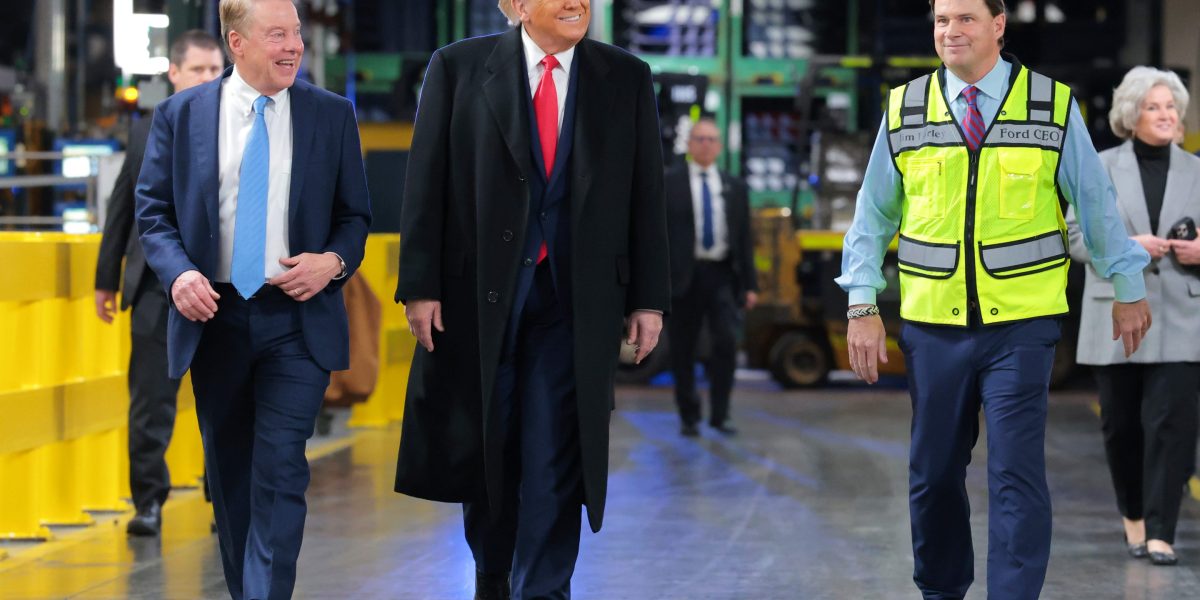 Trump hails ‘booming investment’ in Detroit while auto manufacturing jobs have fallen every month since Liberation Day