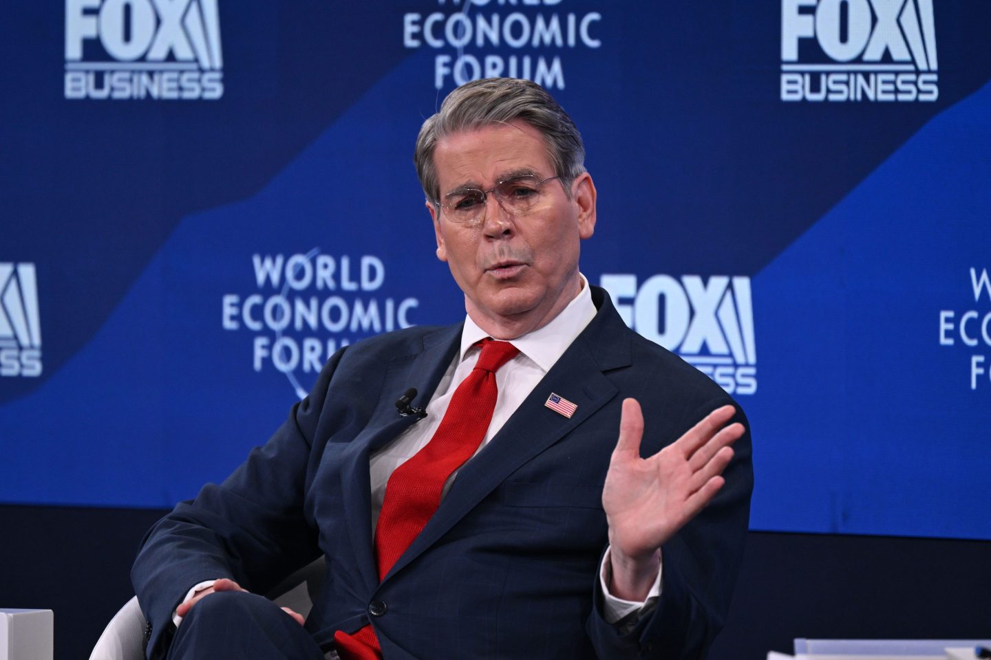 US Treasury Secretary Scott Bessent speaks at the 56th World Economic Forum (WEF) Annual Meeting in Davos, Switzerland in Davos, Switzerland on January 20, 2026.