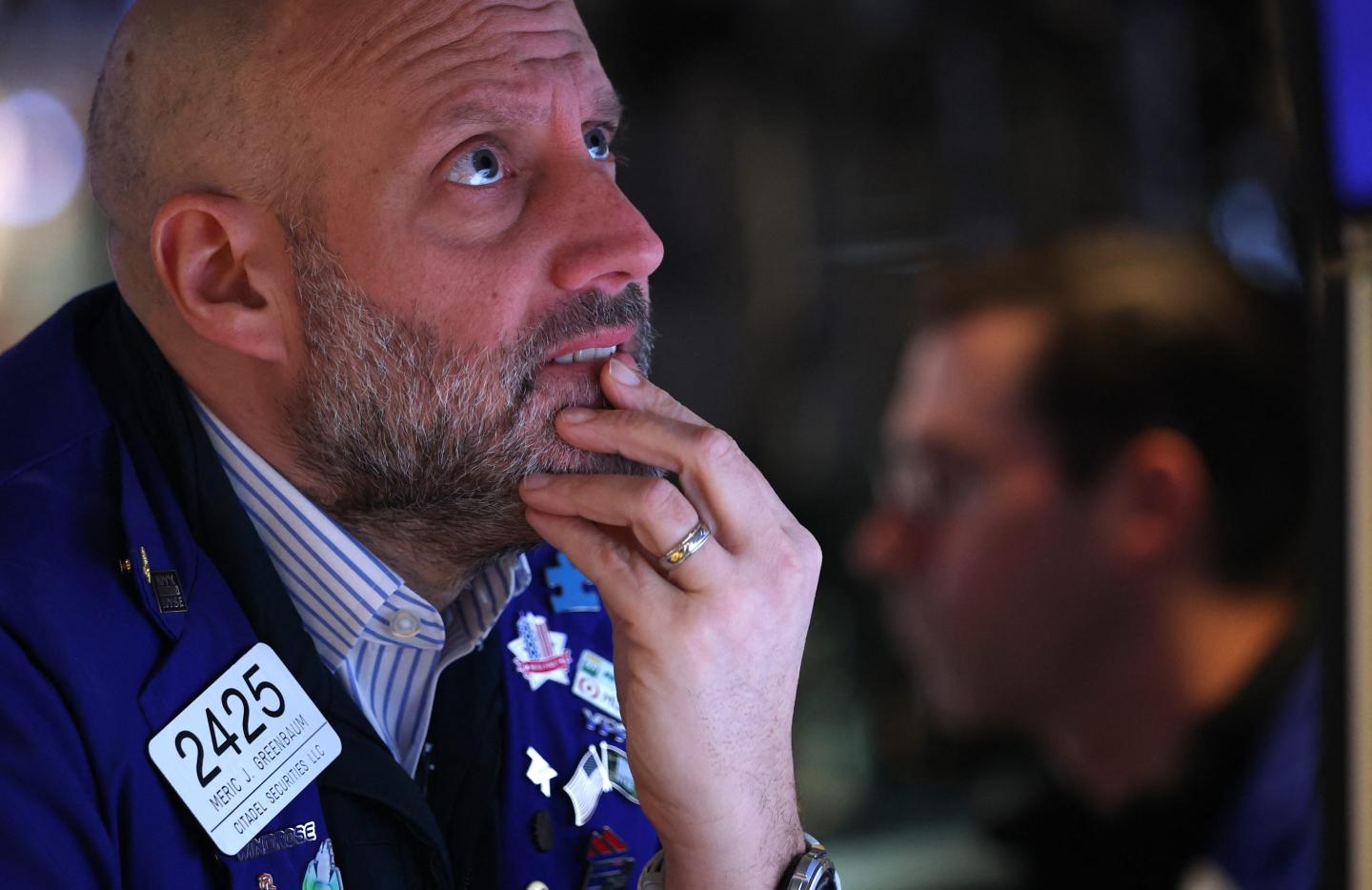 A trader works on the floor of the New York Stock Exchange (NYSE) in New York on January 20, 2026.