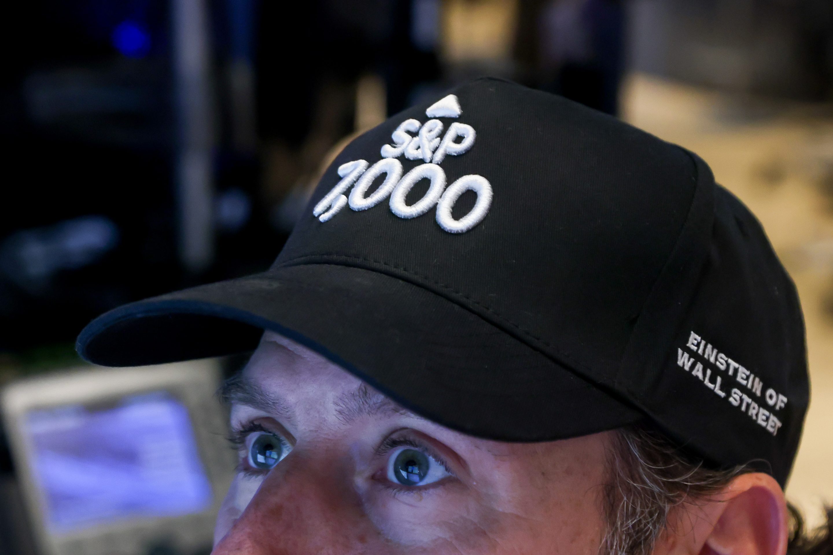 Photo of a trader on the floor of the New York Stock Exchange