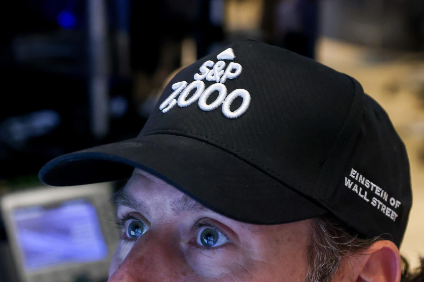 Photo of a trader on the floor of the New York Stock Exchange