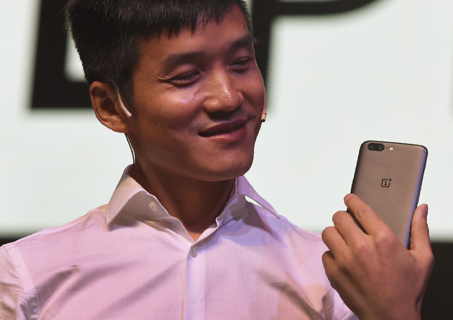OnePlus CEO Pete Lau in Mumbai on June 22, 2017. (Photo: Punit Paranjpe/AFP/Getty Images)