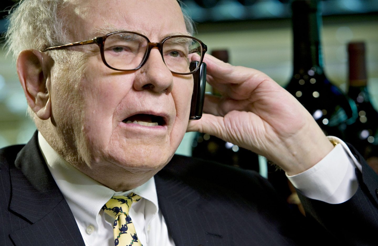 Warren Buffett on the phone