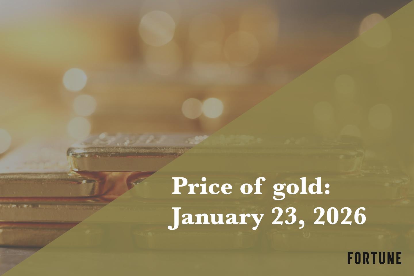 Current price of gold as of January 23, 2026