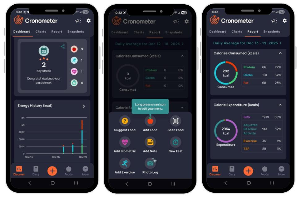 Cronometer as best nutrition apps