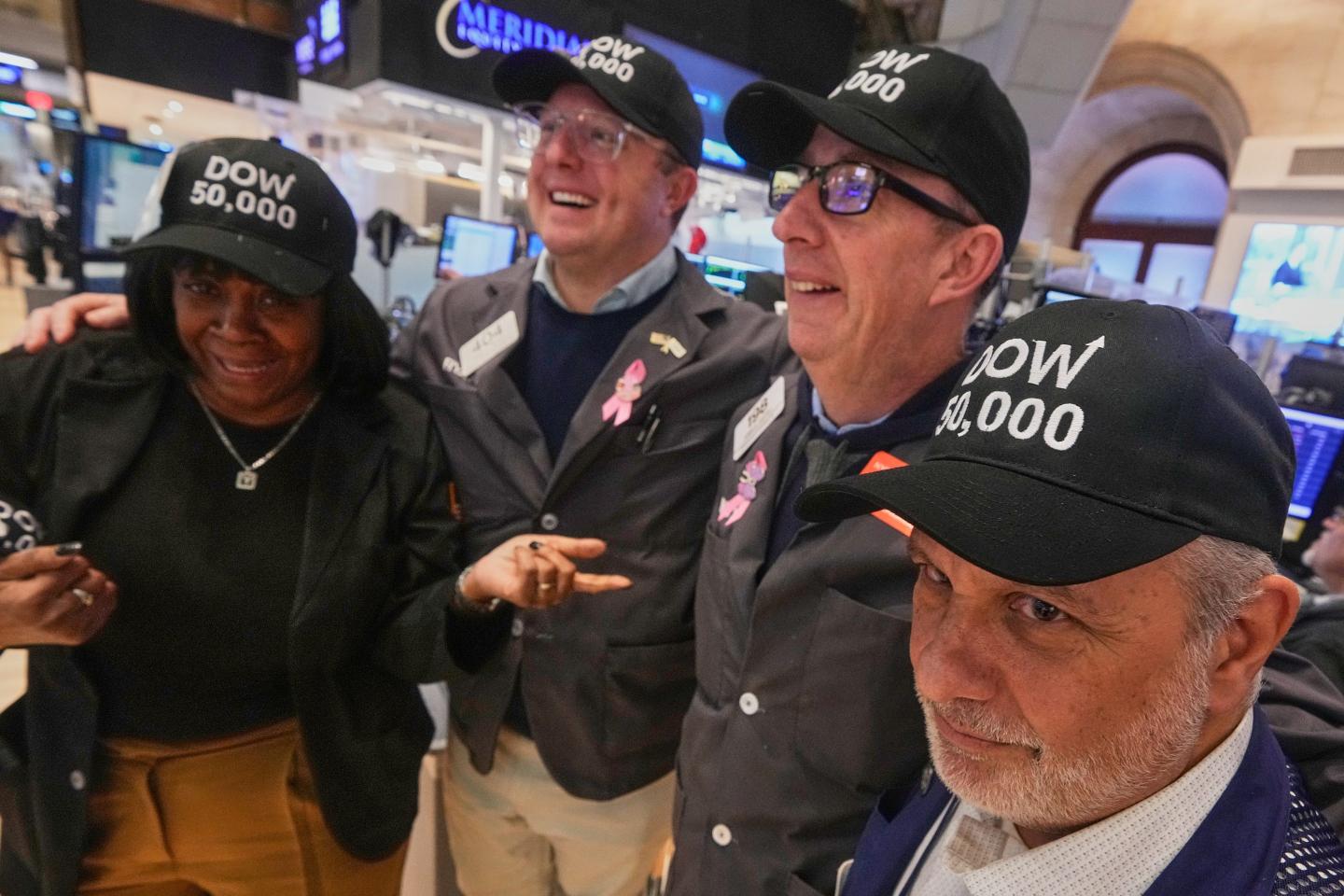 Dow soars by 1,200 points to top 50,000 for the first time as chipmakers and airlines lead ferocious stock market rebound