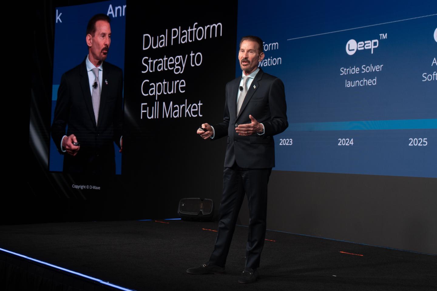 Photo: D-Wave CEO Alan Baratz at Qubits 2026, the company's annual conference.