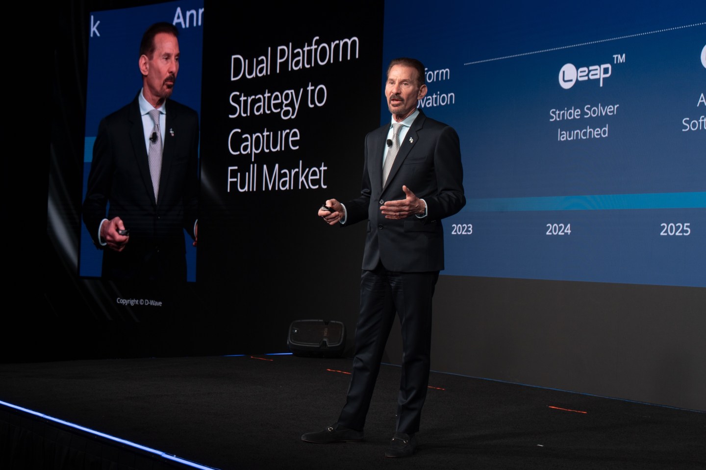 Photo: D-Wave CEO Alan Baratz at Qubits 2026, the company's annual conference.