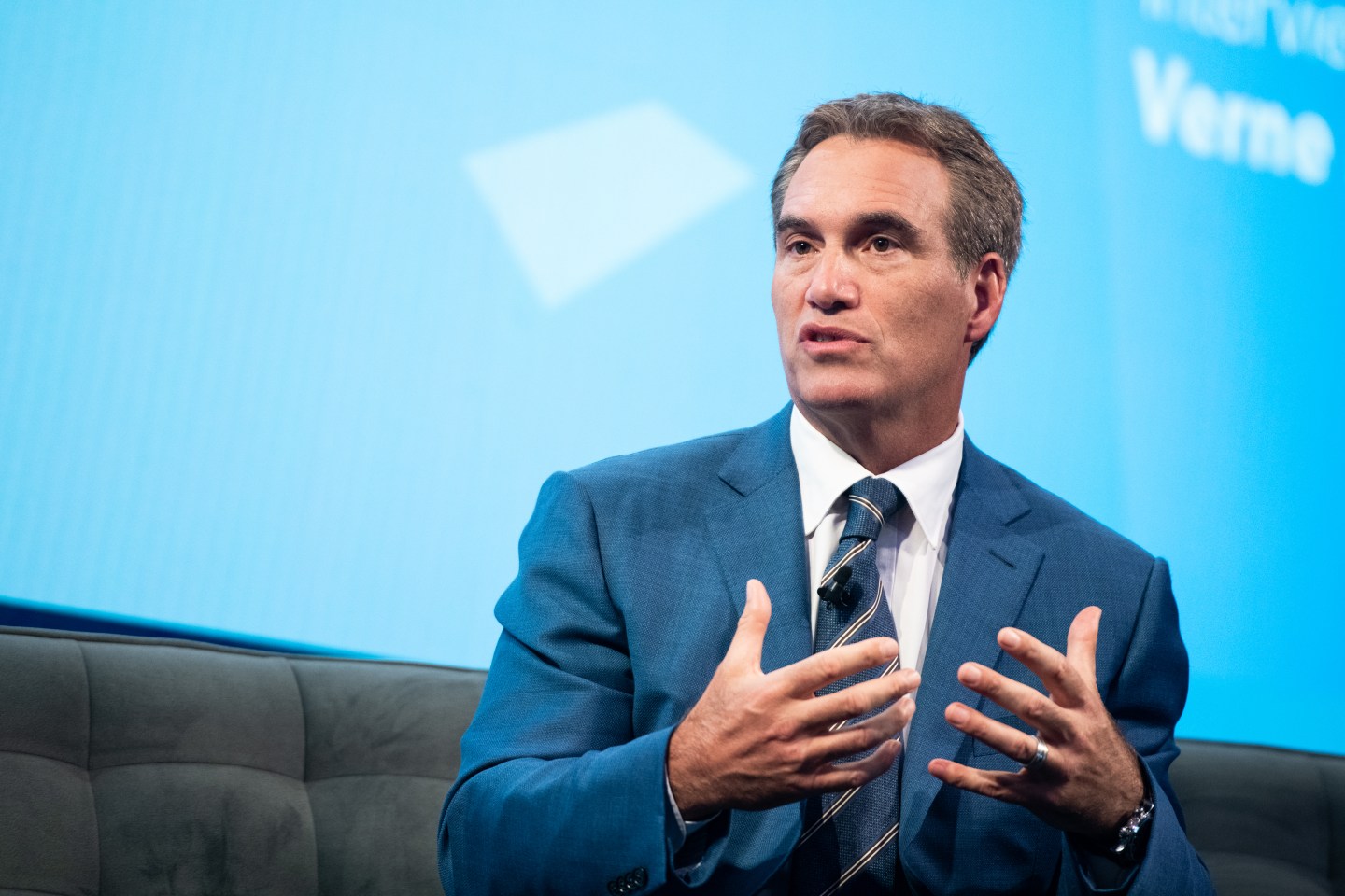 Dov Seidman, founder and chief executive officer of LRN Corp., speaks during the Bloomberg Breakaway CEO Summit in New York, U.S., on Tuesday, June 18, 2019. The Breakaway Summit is a gathering point for the community to acquire new strategies, skills, and perspectives that can transform their organizations. Photographer: Mark Kauzlarich/Bloomberg via Getty Images