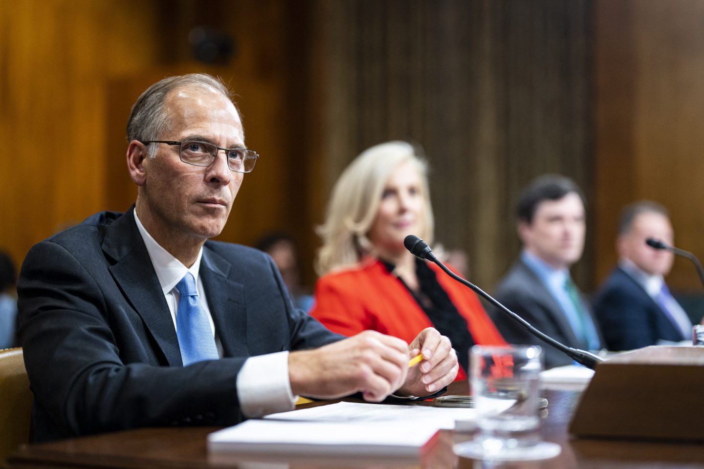 Moody's Mark Zandi pictured during a Senate hearing.