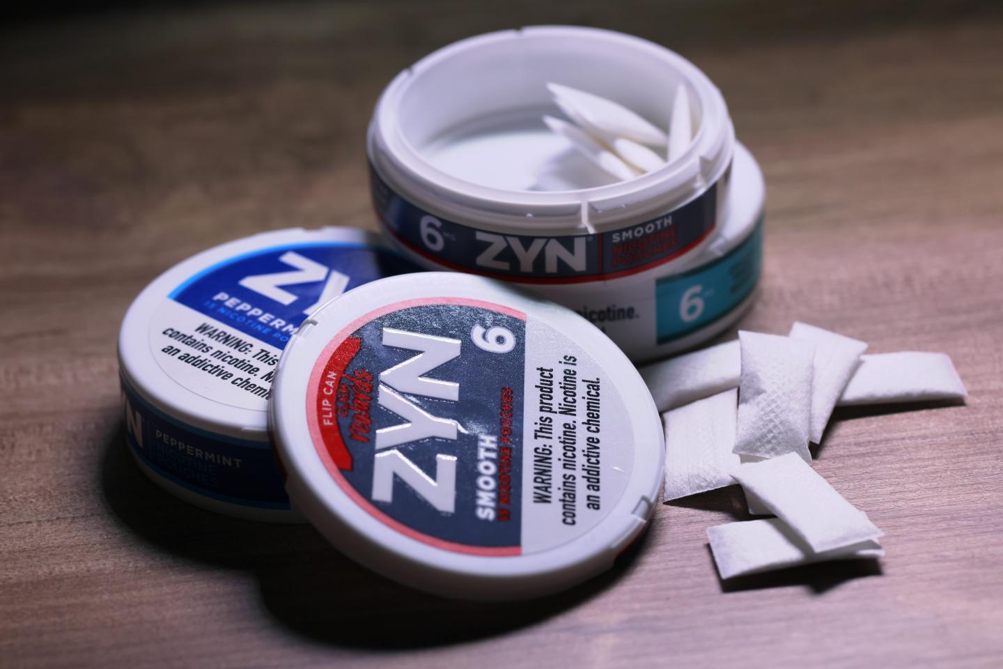An open case of Zyn nicotine pouches