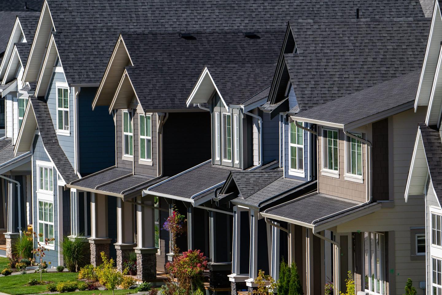 Houses in a neighborhood.