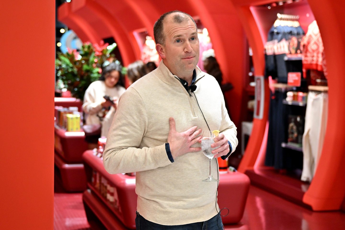 NEW YORK, NEW YORK - DECEMBER 08: Michael Fiddelke speaks as Target opens "Target SoHo" - a design-forward shoppable concept store in SoHo, New York on December 08, 2025 in New York City. (Photo by Bryan Bedder/Getty Images for Target)