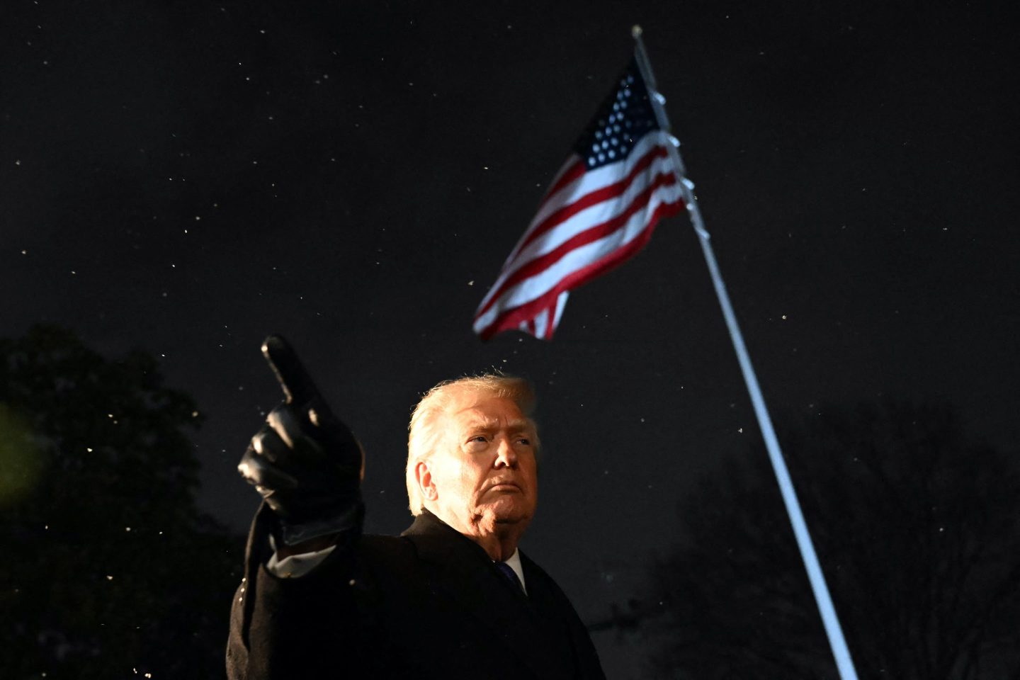 US President Donald Trump speaks with reporters before departing from the White House in Washington, DC, on February 6, 2026.